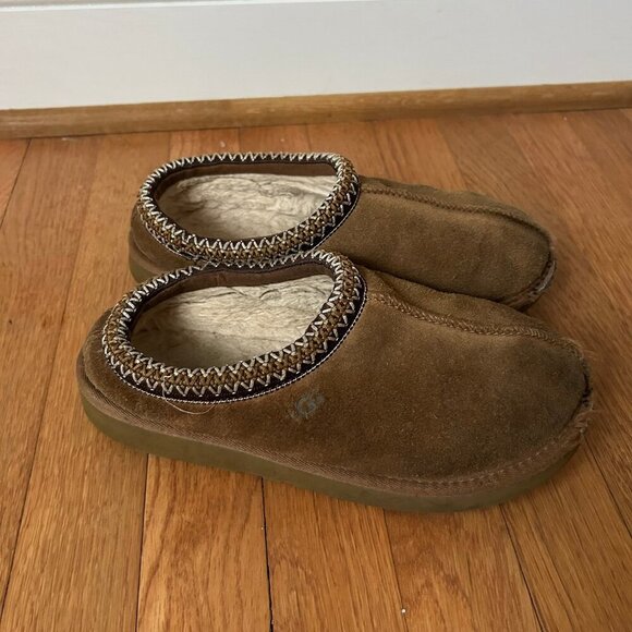 Ugg Australia Tasman Chestnut Brown Tan Slide On Slippers Women’s Size 7 - Picture 3 of 6